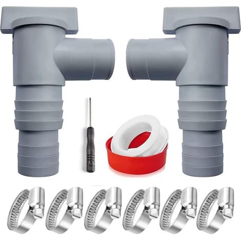 Robinet d'arrêt de piscine 32 mm, 32 mm, kit de raccordement Bestway 32 mm, valve de piscine 32 mm, accessoire d'entretien pour piscine hors sol et pompe de piscine