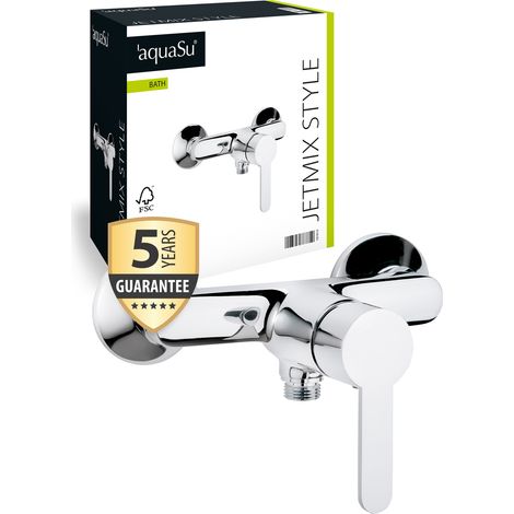 'aquaSu® Einhandmischer Jetmix Style für Brause Chrom Wasserhahn Einhebelmischer Armatur Mischbatterie Duscharmatur (1/5)