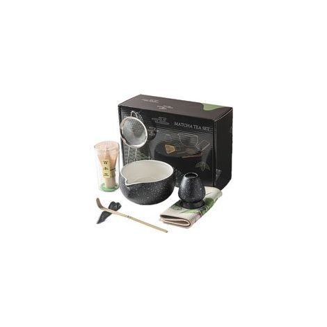 Coffret Matcha 7 pièces, kit de démarrage japonais avec bol, passoire, support et cuillère, idéal pour la cérémonie du thé (1/5)