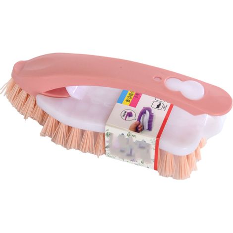 Brosse de nettoyage 2 en 1 Générique Sans marque Multifonction Détachable Poils doux Rose pour chaussures et meubles (1/5)