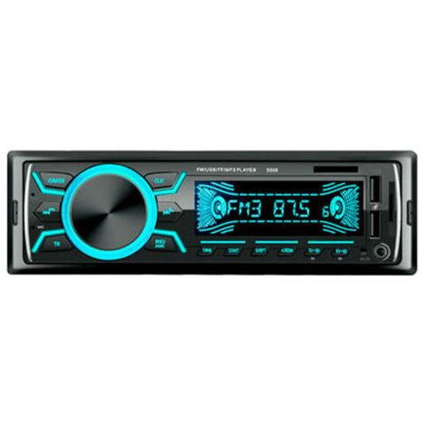 Vtizikl7 Couleurs Led Car Stere Radio Bt Autoradio Dual Usb Charge Rapide Usb Audio Stereo Mp3 Id3 Wma Aux-In Tf A2Dp Mains Libres Iso