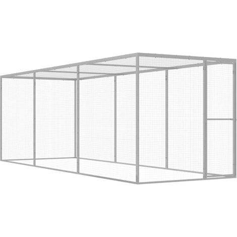 Cage pour chat,Cage d'extérieur 4,5x1,5x1,5 m Acier galvanisé (1/5)