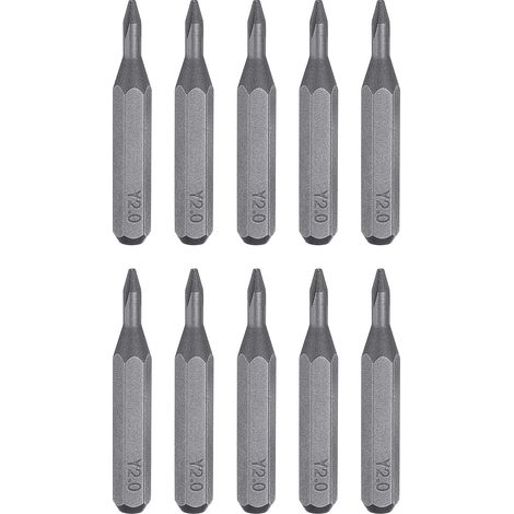 10pcs Y2.0 Embout de Tournevis Tri-Wing 5/32" Tige Hexagonale 28mm Longueur Acier S2 Magnétique Tête en Y à 3 Pans pour Tournevis Manuels Électriques Réparation de Précision (1/5)