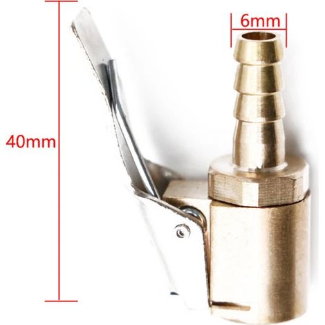 Adaptateur de valve de gonflage pour pneu de voiture, raccord de serrage, en laiton, 8 mm, pour pompe à air. Livraison directe.-AquaForge