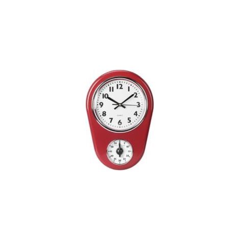 Große Vintage-Wanduhr mit Timer für die Küche.