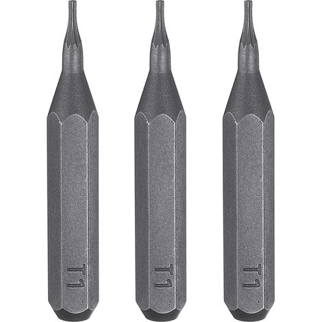 3pcs T1 Embout de Tournevis Torx 5/32" Tige Hexagonale 28mm Longueur Acier S2 Magnétique Tête Étoilée à 6 Pans pour Tournevis Manuels Électriques Réparation de Précision (1/5)