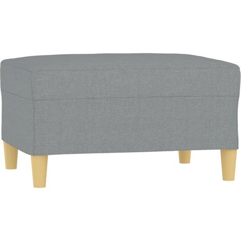 Repose-pied Gris clair 70x55x41 cm Tissu