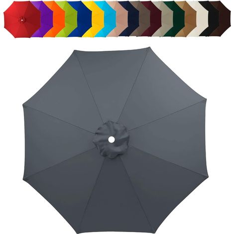 Replacement Parasol Canopy Cover for 2.0m/2.5m/2.7m/3.0m Umbrellas6/8 Arms Garden Umbrella Replacement Fabric Canopy Durable Outdoor Shade Solution (1/5)