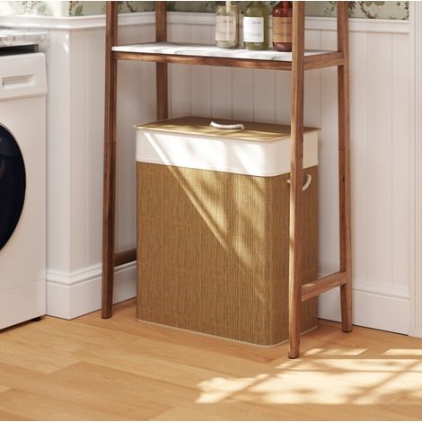 mobile contenitore 100L bucato bambu con coperchio OKMYHOME (1/4)