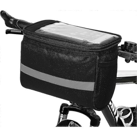 Sacoche de guidon étanche pour vélo avec compartiment tactile, fonction isotherme et poche pour documents (1/5)