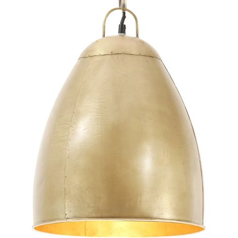 Lampada a sospensione industriale 142 x 32 cm per atmosfera accogliente stile rustico in ferro ottone 020046682
