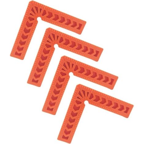 Carrés de Positionnement, 4‘’ Pince de Positionnement à 90 Degrés, pour Boîte,Porte,les Cadres de Photos ou Tiroirs (4pcs) (1/4)