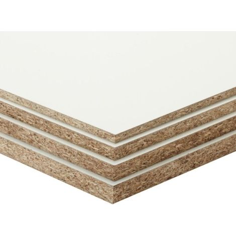 Gdmenuiseries – Tablettes mélaminées blanches 67,2 x 35,5 x 1,6 cm – Lot de 5 étagères de rangement – Surface résistante et facile à nettoyer