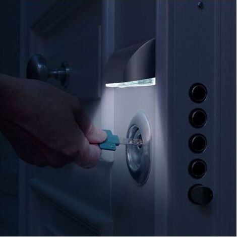 Veilleuses Lampes de Nuit pour Trou de Serrure, Lot de 2 PIR IR Infrarouge Veilleuse LED pour Serrure de Porte, Détecteur de Mouvement Automatique