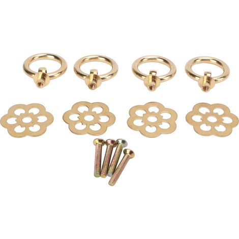 Set mit 4 antiken Möbelgriffen im eleganten Vintage-Stil, Bronze, 6 Löcher, zur Selbstmontage, Messing, für Schmuckkästchen (1/5)
