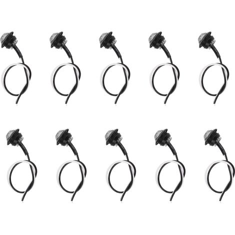 Confezione da 10 luci di posizione laterali a 3 LED, impermeabili IP68, rotonde, universali per camion, auto e camper, luce bianca. (1/5)