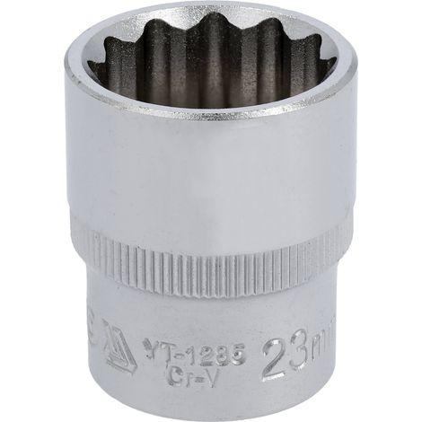 Stecknuss 23 mm 1/2" 12-kant kurz