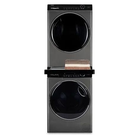 Haier HASTKU10FB Kit di sovrapposizione nero 12 kg