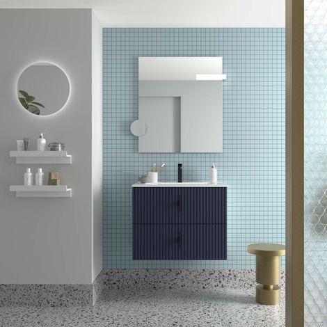 Salgar Badezimmermöbel BIBA 700 2 Metallschubladen mit Soft-Close NIGHT BLUE 698 x 540 x 450 mm (1/2)