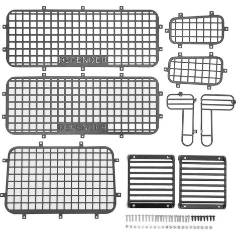 Grille de protection de fenêtre en métal pour voitures RC Traxxas TRX4 : simulation exquise et protection anti-rayures. (1/5)