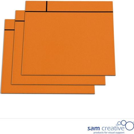Magnetische Scrum-Notizblätter 10x10 cm orange