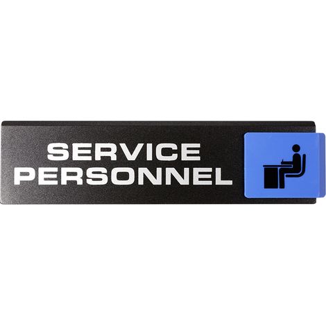 Plaque de porte Service du personnel - Europe design 175x45mm - 4261218