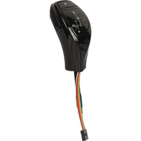 Pommeau de levier de vitesses automatique à LED avec bouton de démarrage rouge, kit de conversion pour BMW Série 6 E63 (avant restylage), noir brillant (1/5)