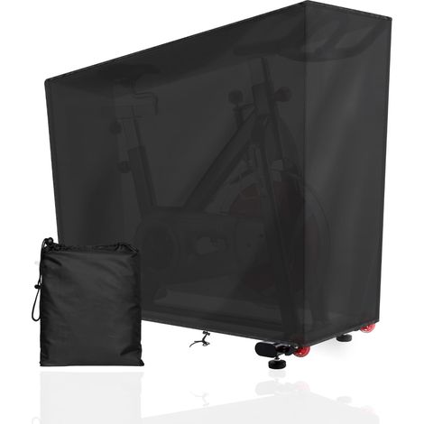 Housse Velo Appartement Exterieur Intérieur ✮MARQUE FRANCAISE✮ Imperméable / 142x 123 x 113 x 58cm / Housse Protection Vélo Couverture Bache Vélo Fitness Durable Noir Extérieur + 1x Sac de Rangement (1/5)