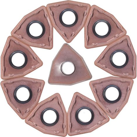 Jeu de 10 plaquettes de tournage carbure WCMX050308FX, outils CNC de fraisage et coupe, kit de remplacement pour tour (1/5)