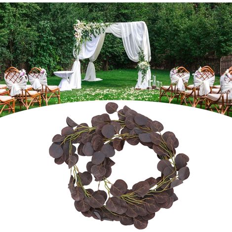 Guirlande d'Eucalyptus Artificielle Violette - Décoration Murale Fausses Feuilles pour Mariage et Maison