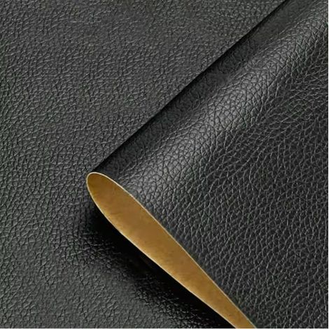 Kit Réparation Cuir Autocollant 35x138cm,Patchs Réparation pour Canapé Cuir, Sièges Auto, Sacs et Meubles,Tissu Autocollant Étanche Voiture et Réparation Canapé,Noir (1/5)