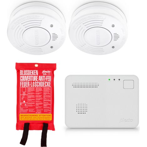 Kit prévention incendie Alecto bpb16 2 détecteurs fumée 1 détecteur CO