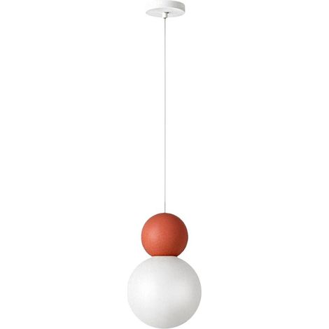 Lampadario moderno top light cottage 1228 s1 g9 led vetro metallo, colore terra rossa