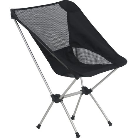 Lot de 2 Chaise de jardin et de camping pliables, Chaise de relaxation, et sac 54x50x65 cm Aluminium OIB3160E (1/5)