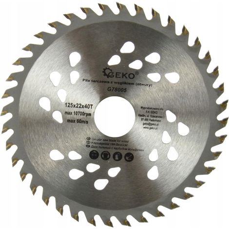 Kreissägeblatt Geko g78005 125 mm 40 Zähne