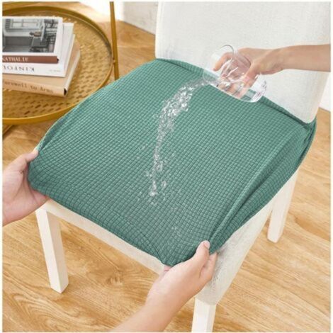 Housse de chaise élastique jacquard imperméable – Pour chaises de salle à manger 34-47 cm – Résistante aux taches et éclaboussures (1/5)