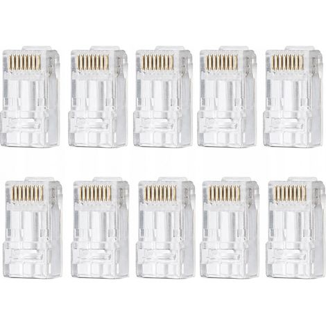 Conectores RJ45 UTP cat 5e 8P8C, 10 unidades, Conotech (1/2)