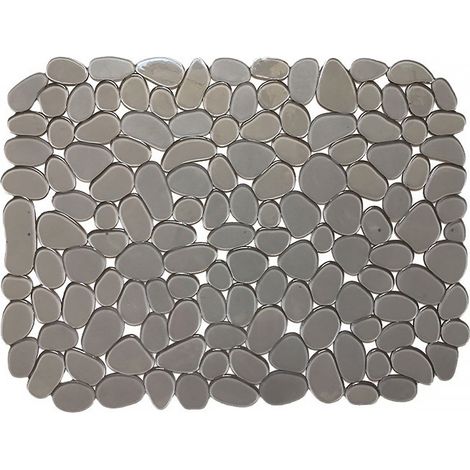 Tapis De Sechage Pour Evier - Design Galets - PVC Ecologique - Pour Evier En Acier Inoxydable Ou Porcelaine - 40 X 30 Cm - 1 Unite (1/5)