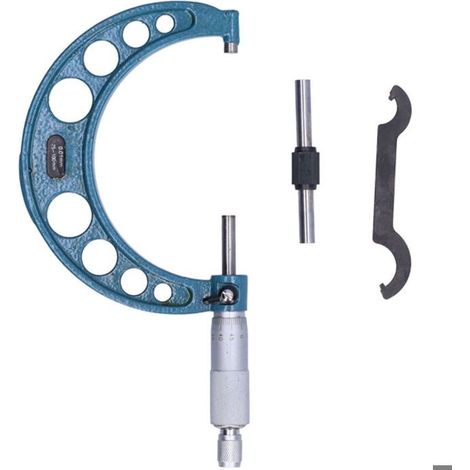 Micromètre extérieur, outil de mesure d'épaisseur de haute précision en acier inoxydable, avec clé, 0,01 mm 75-100 mm (1/5)