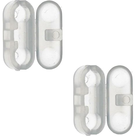 20x Arrêt de chainette de store intérieur avec boule Ø 4.5mm à 6mm en PVC translucide Accessoire Volet roulant Assemblage Butée Racc (1/2)