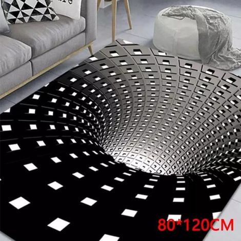 Tapis De Salon 3D 80120cm,Tapis D'illusion Optique 3D Décoration Créatif Salon Chambre -Type 2
