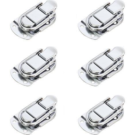 Fermeture à Levier Fermoir à Bascule Loquets Verrou 6 pcs Loquet à Bascule en alliage d'aluminium pour Coffret, Cadeaux Boîte, Tiroir, Armoire, Trousse médical, Coffre à Outils. (1/4)