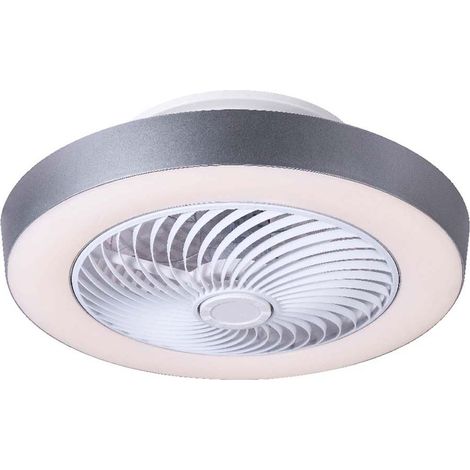 Ventilateur de plafond en métal, éclairage LED blanc à intensité variable, veilleuse, diamètre 54,8 cm