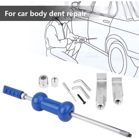Ensemble de 9 outils de réparation de carrosserie automobile (5 lb) : extracteur de bosses, marteau à inertie, réparations de carrosserie à faire soi-même (1/5)