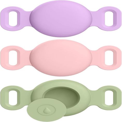 Lot de 3 supports collier puce électronique, étui silicone anti-perte et anti-rayures, pour chat et chien, couleurs assorties (petite taille) (1/5)
