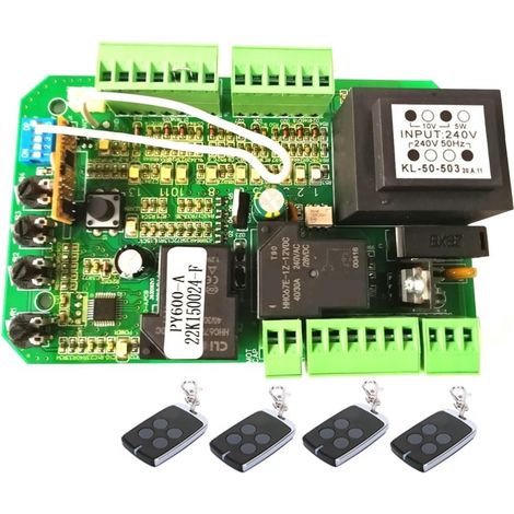 Kit d'ouvre-portes automatiques Large utilisation ouvre-porte coulissante unité de commande de moteur contrôleur de carte PCB plaque de carte électronique pour accessoires de portail coulissant ( Colo (1/5)