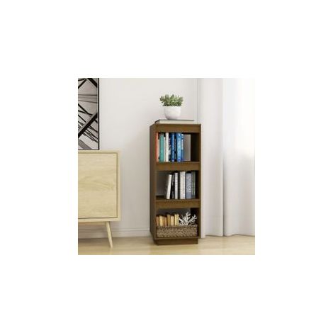 Bibliothèque-Séparateur de pièce Marron miel Bois de pin massif (1/5)