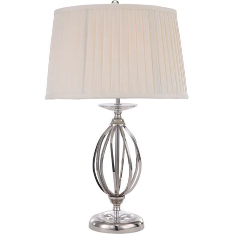 Lampe de table classique nickel poli Aegean E27 Elstead (1/3)