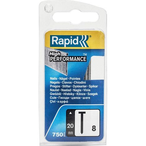 Chiodi Rapid N 8 20 mm acciaio zincato 750 pezzi