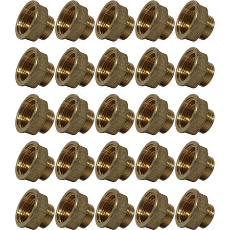 Lot de 25 Mamelons Laiton Femelle/Mâle Réduit 3/4"-1/2" (20/27-15/21) - Arcanaute (1/4)